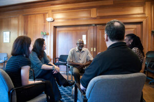 During one of our addiction treatment programs, a group therapy session occurs