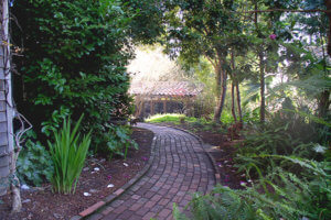 a pathway leading to our short-term residential rehab center