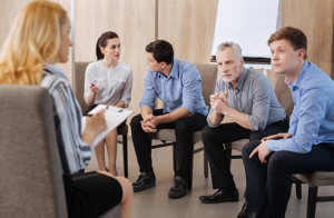 group therapy taking place the the opioid addiction treatment center california provides 