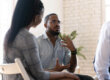 Man speaking in group therapy